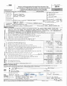 Image of 2014 Form 990