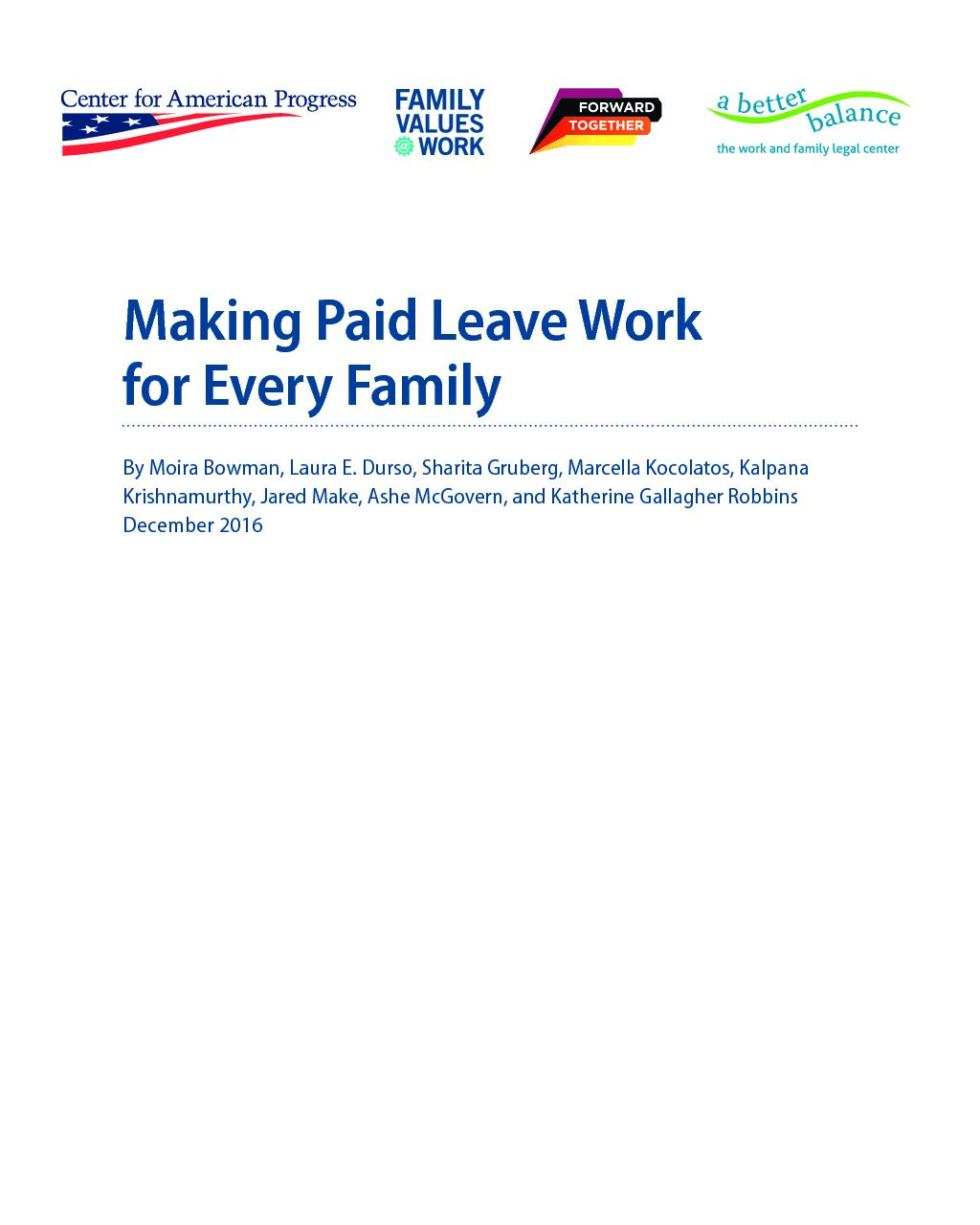 Making Paid Leave Work for All Families